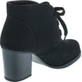 thumbnail image 5 of Delicious by Soda Women's Ripley Sueded Lace Up Chunky Stacked Heel Ankle Bootie, 5 of 7