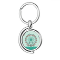 thumbnail image 1 of Verde parque de diversiones Circus plan Rotating keychain Metal Keyring Holder, 1 of 2