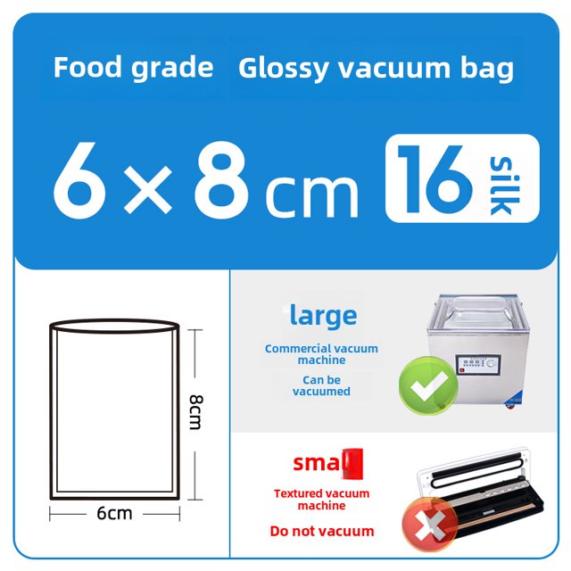 Bolsa de envasado al vacío para alimentos, bolsa de vacío sellada, bolsa de gelatina de piel de burro transparente, máquina de vacío comercial, bolsa de sellado de plástico, impresión
