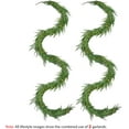 thumbnail image 3 of Grinzy 2PCS 9FT Pre-lit Norfolk Pine Garland with 100 Lights, Extra Full 120 Branches, Realistic Christmas Garland Holiday Greenery for Table Mantle Wall Winter Christmas Decorations, 3 of 18