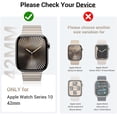 thumbnail image 2 of [3Pack for Apple Watch Screen Protector Case Series 10 42mm, iWatch Protective Face Cover, Tempered Glass Film Hard PC Bumper for Women Men, Ultra-Thin Guard, 2 of 2