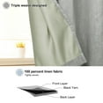 thumbnail image 5 of PiccoCasa 2 Panels Bedroom Linen Look Blackout Curtains Gray 52" x 63", 5 of 7