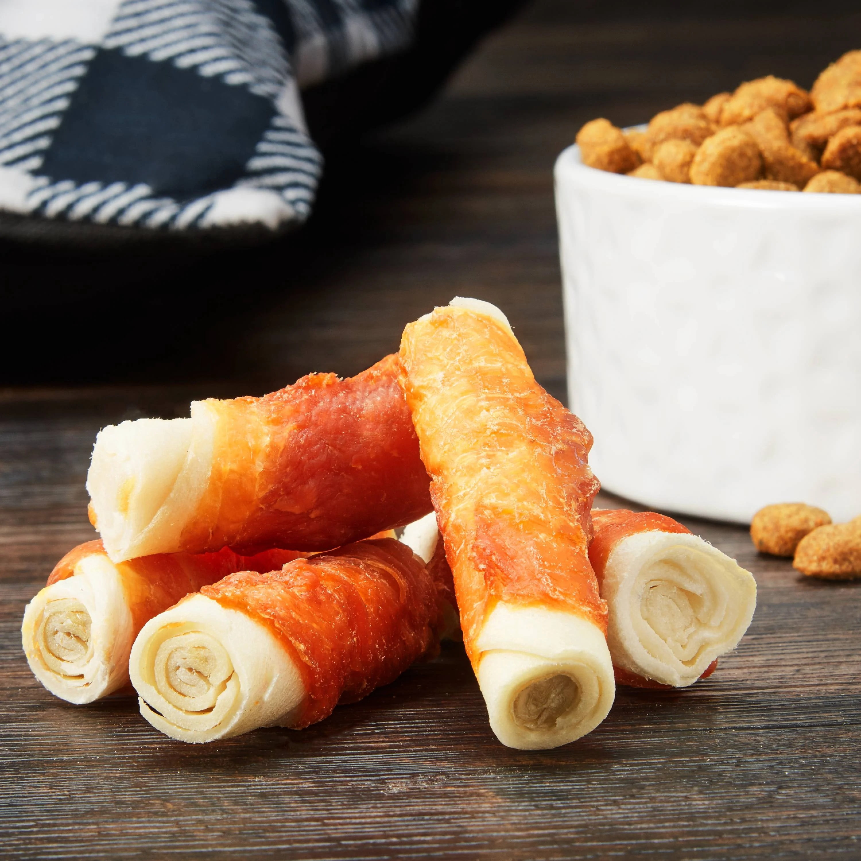 Ol' Roy Rawhide 2.5-inch Rolls with Chicken, Natural Beef hide & Real Chicken, 6.98 oz, 12 Count