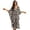 Black and Beige - Zebra Stripe, variant on Women's Kaftan Dress Beach Cover Up Plus Size Bathing Suit Coverups Polynesian Printed V Neck Batwing Sleeve Caftan Beach Dress Long Swimsuit Cover Ups