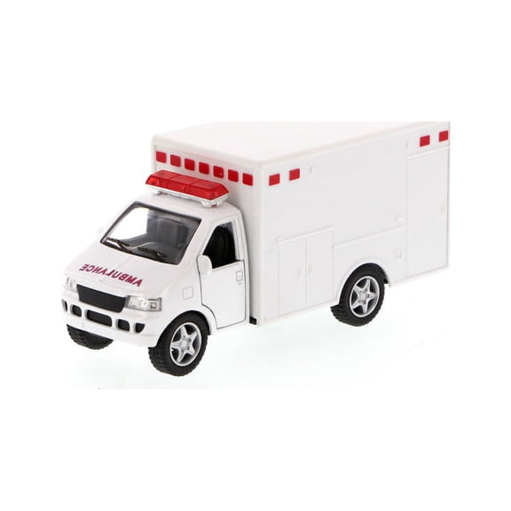 Rescue Team Ambulance without Decals, White - Kinsmart 5259WW - 5" Diecast Model Toy Car (Brand New, but NOT IN BOX)