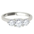 thumbnail image 2 of Aonejewelry 1/4 Carat Three Stone Daimond Enagagement Ring Crafted In 14k Solid White Gold, 2 of 4
