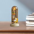 thumbnail image 3 of Dserhfy Reading in Tube Night Light Miniature Reader Figurine Statue Home Office Desktop LED Decorative Lamp Ornament Book Lover Gifts, 3 of 8