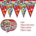 thumbnail image 3 of Superzings suministros para fiestas temáticas, juego de vajilla desechable, plato de papel, vaso de paja, suministros para fiestas, globos de látex, juguete Superzings, 3 of 4
