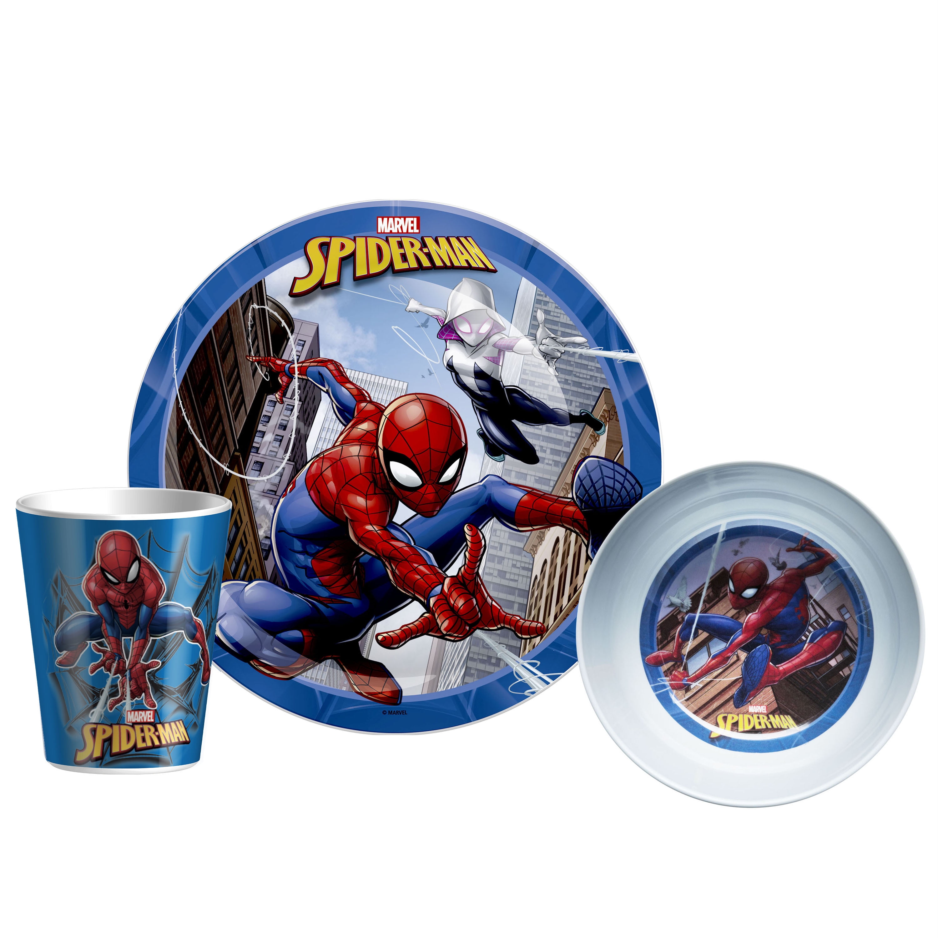 Star Spiderman 3-TLG Kinder Geschirr-Set Marvel Party Set 60991