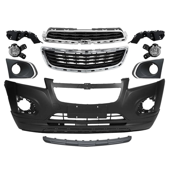 Front Bumper Cover Assembly For 2013-2016 Chevy Trax Grille Kit with Fog Light