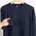 thumbnail image 4 of Nmnitkp Men's Sweatshirt High-Quality and Healthy Fabric Fleece Sweatshirt ​​Soft and Skin-Friendly Sweatershirt Crewneck Sweatshirts Trendy and Fashionable Silhouette Plain Sweatshirts(Plus Size）, 4 of 8