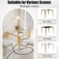 thumbnail image 4 of 37" Square Clear Tempered Glass Dining Table for 2-4 People, Modern Kitchen Table with Irregular Stainless Steel Legs, Dining Table for Small Space, Apartment Studio, Home Office, 4 of 7