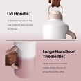thumbnail image 4 of BOTTLE BOTTLE Insulated Water Bottle 64 oz with Straw and Dual-use Lid Stainless Steel Water Bottle with Handle Vacuum Stainless Steel Jug for Workout and Sports pink gradient, 4 of 7