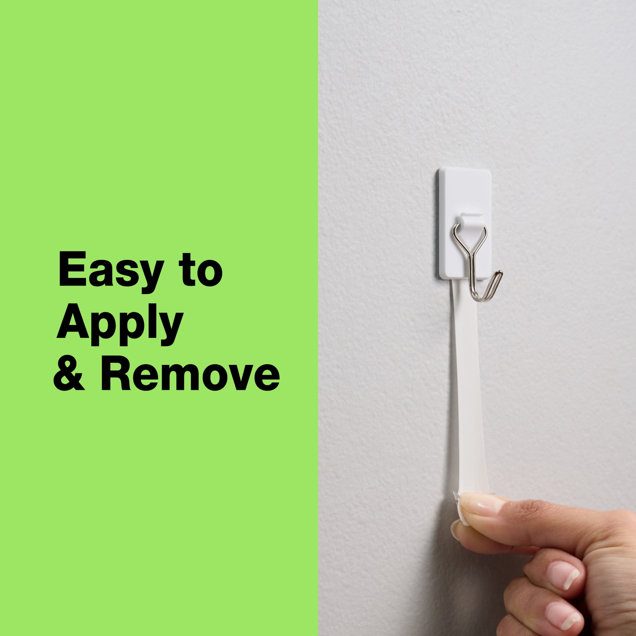 FrogTape reMOVEables Medium White Wire Hooks, 2 Hooks and 4 Adhesive Strips