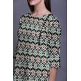 thumbnail image 3 of Bimba Long Straight Dresses For Women Printed 3/4 Sleeve Indian Clothing, 3 of 6