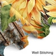 thumbnail image 6 of Sunflower Extra Long Shower Curtain, Spring Floral Farmhouse Retro Plant Dragonfly Bee Botanical Durable Waterproof Fabric Machine Washable with Hooks for Bathroom Bathtub Decor 72Wx78H, 6 of 6