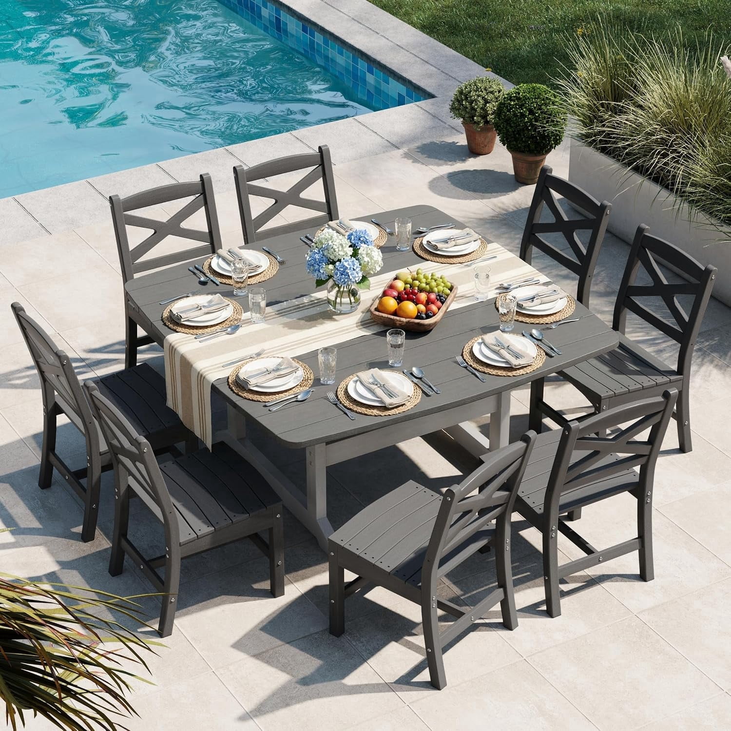 Better Homes & Gardens Southlake 7-Piece Outdoor Dining Set, Teak