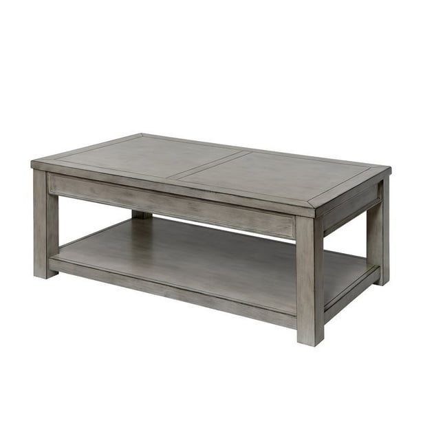 Furniture of America Deston Transitional Wood Coffee Table in Antique