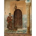 thumbnail image 2 of Rudolf Ernst 15x18 Gold Ornate Wood Frame and Double Matted Museum Art Print Titled - A Holy Man by an Entrance, 2 of 4