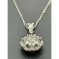 thumbnail image 2 of ORLOV DIAMONDS 14k White Gold Plated 2Ct Moissanite Women's Delicate Pendant Chain, 2 of 3