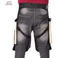 thumbnail image 4 of Equine Care Farrier Apron Chaps 2mm Leather Canvas 23" Lenght 28-52" Brown Black, 4 of 7