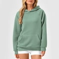 thumbnail image 4 of Women's Long Sleeve Hoodie Pullover with Pocket Oversized Streetwear Casual Cotton Sweatshirt for Fall and Winter, 4 of 9