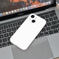 thumbnail image 4 of Case Compatible with IPhone 14 Plus 6.7 Inches, Straight Edge Fine Hole Soft Liquid Silica Gel Military Grade Shockproof Fingerprint Protection(White), 4 of 14