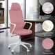 thumbnail image 3 of MAGMALIFE Silla de Oficina Fokus Ergonómica con Cabecera, Reclinación Ajustable, Malla Transpirable, Asiento de Alta Densidad, Ruedas 360° Antirrayas y Altura Regulable, Soporta 150 kg Rosa, 3 of 8