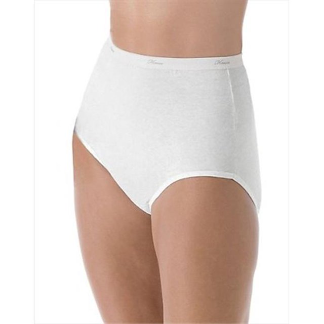 Hanes PP40AD Culotte en Coton pour Femmes Sans Remontée, Blanc - Taille 9