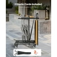 thumbnail image 6 of VEVOR Folding Chair Rack, 400 LBS Capacity, Heavy-duty Chair Cart for 5 Tables+14 Chairs, Chair Storage Dolly Chair Holder w/ Swivel Casters and Locking Wheels,for Party Event,Hotel, Matte Black, 6 of 9
