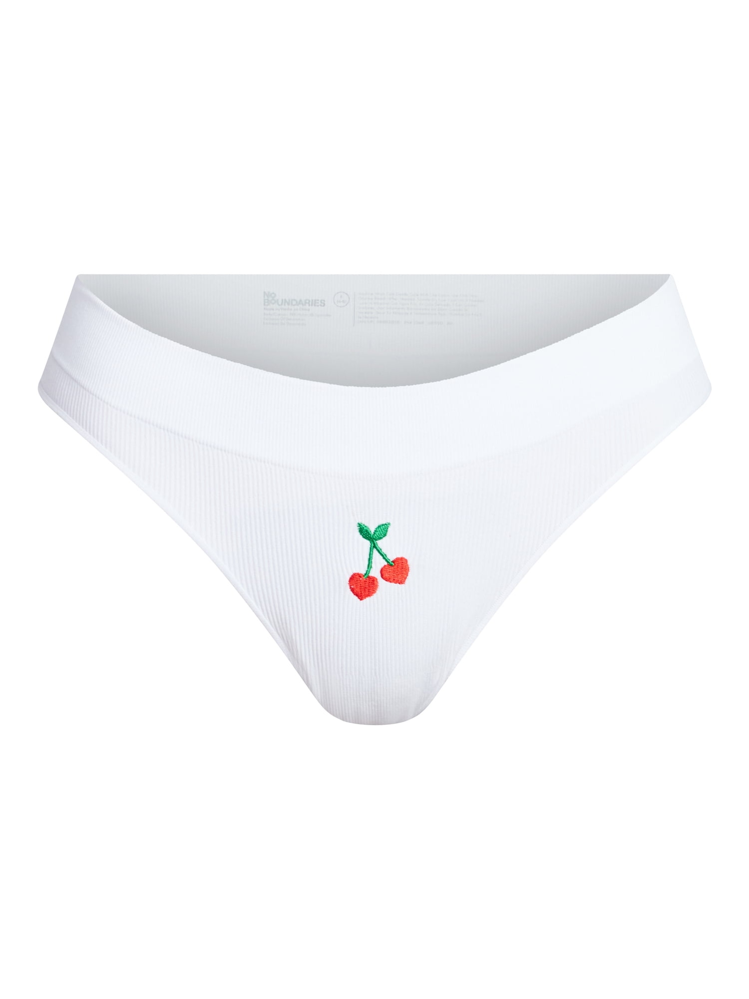 No Boundaries Seamless Ribbed Thong Panties, 3-Pack, Women's XS-XXXL
