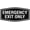 Black, variant on Signs ByLITA Fancy Emergency exit only Sign - Laser-Engraved Lettering | Durable ABS Plastic | Vibrant Colors | Powerful Foam Tape Sign (Black) - Large