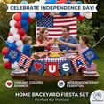 4th of July Decorations Banner,USA Flag Pennant Bunting Garland Red ...