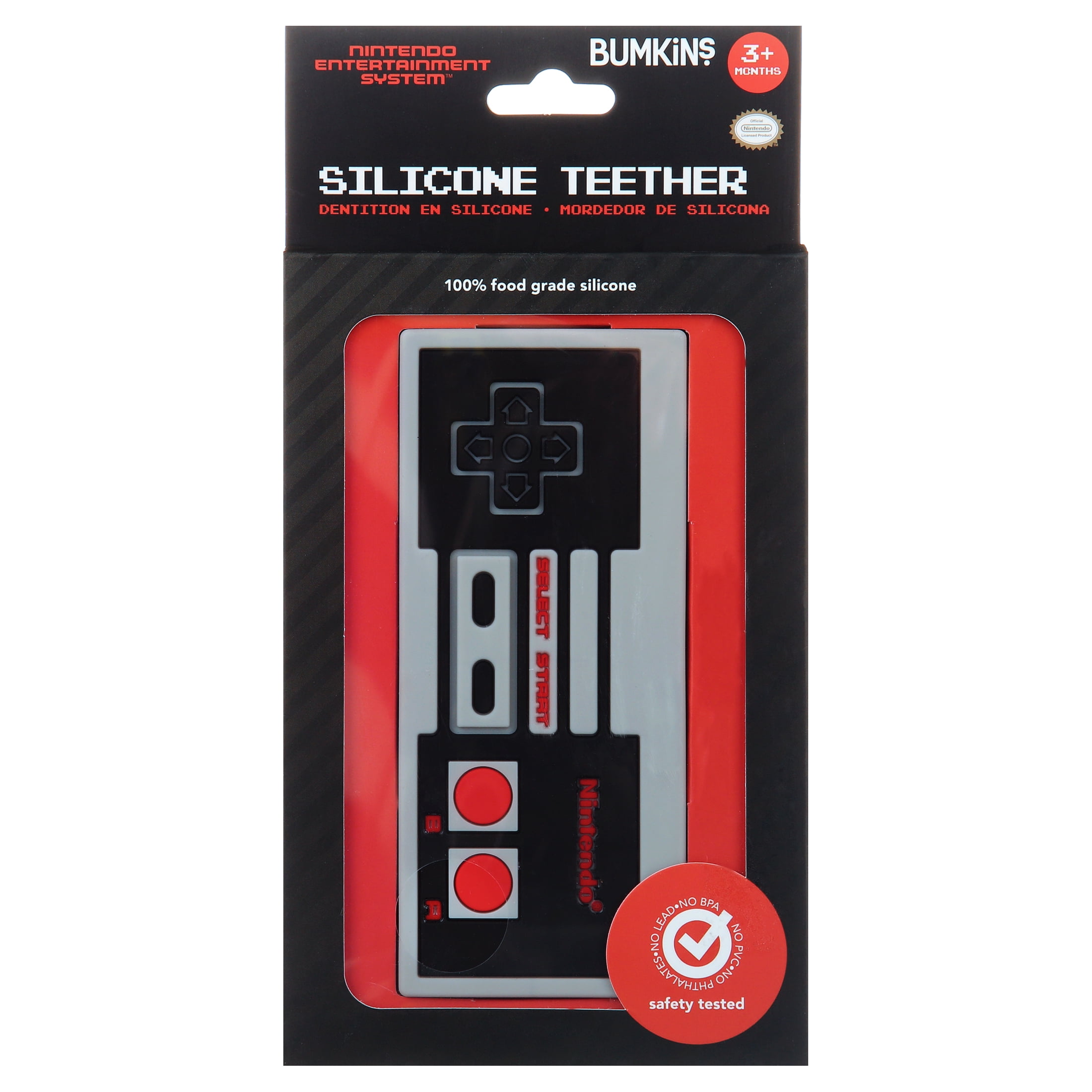 Bumkins Baby Silicone Teether (Nintendo NES Controller)