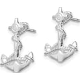 thumbnail image 2 of Sterling Silver Polished Anchor W/Rope Post Earrings (Width 12) (Length 17) - Jbsp, 2 of 5