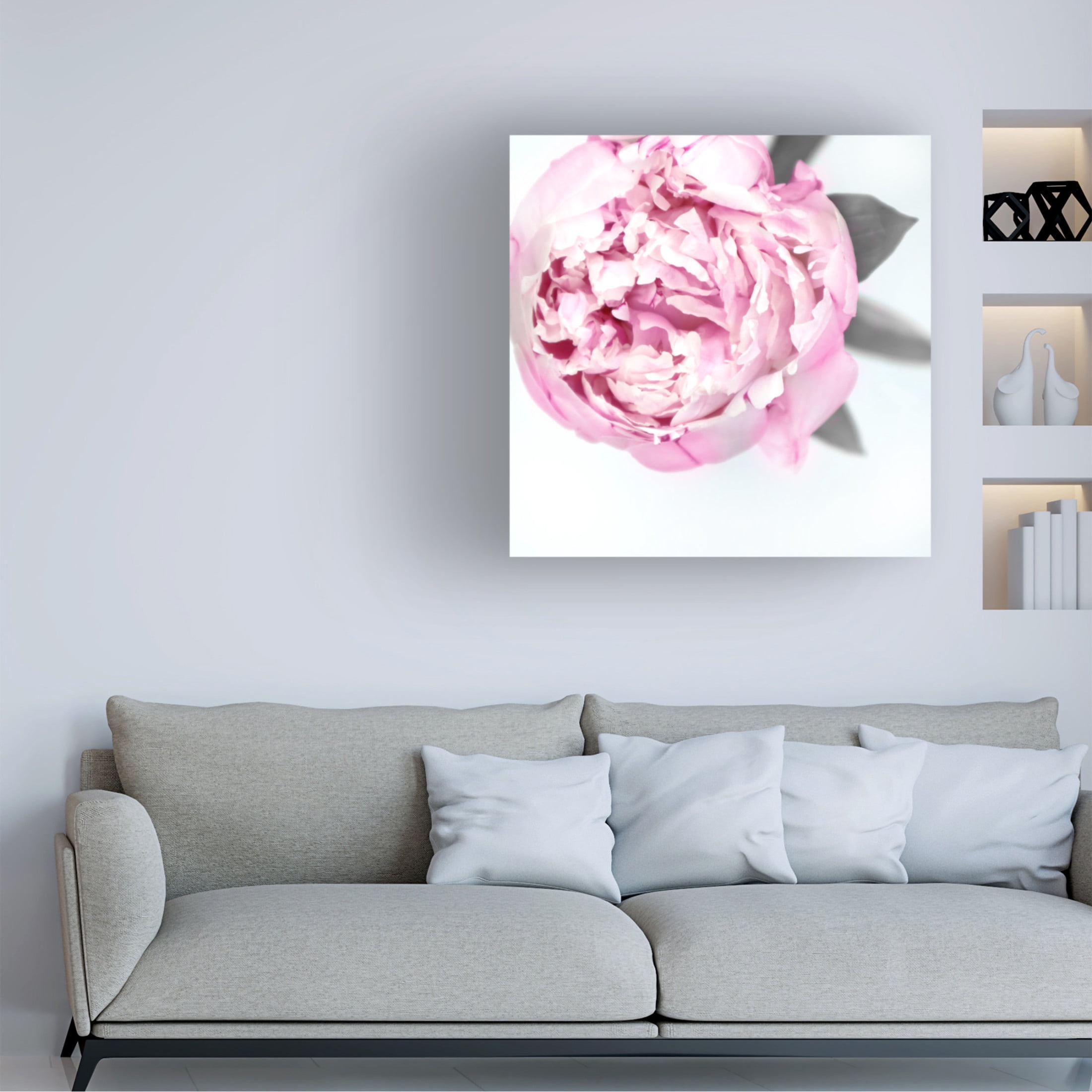 Trademark Fine Art Rosana Laiz Blursbyai Pink peony III Canvas Wall Art