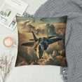 thumbnail image 2 of Orinice Fighter Jet Clouds Sky Graphic Decorative Cushion Throw Pillow Cover for Home Couch Living Room Bed Sofa - Zipper Closure 1PC 22x22in, 2 of 5