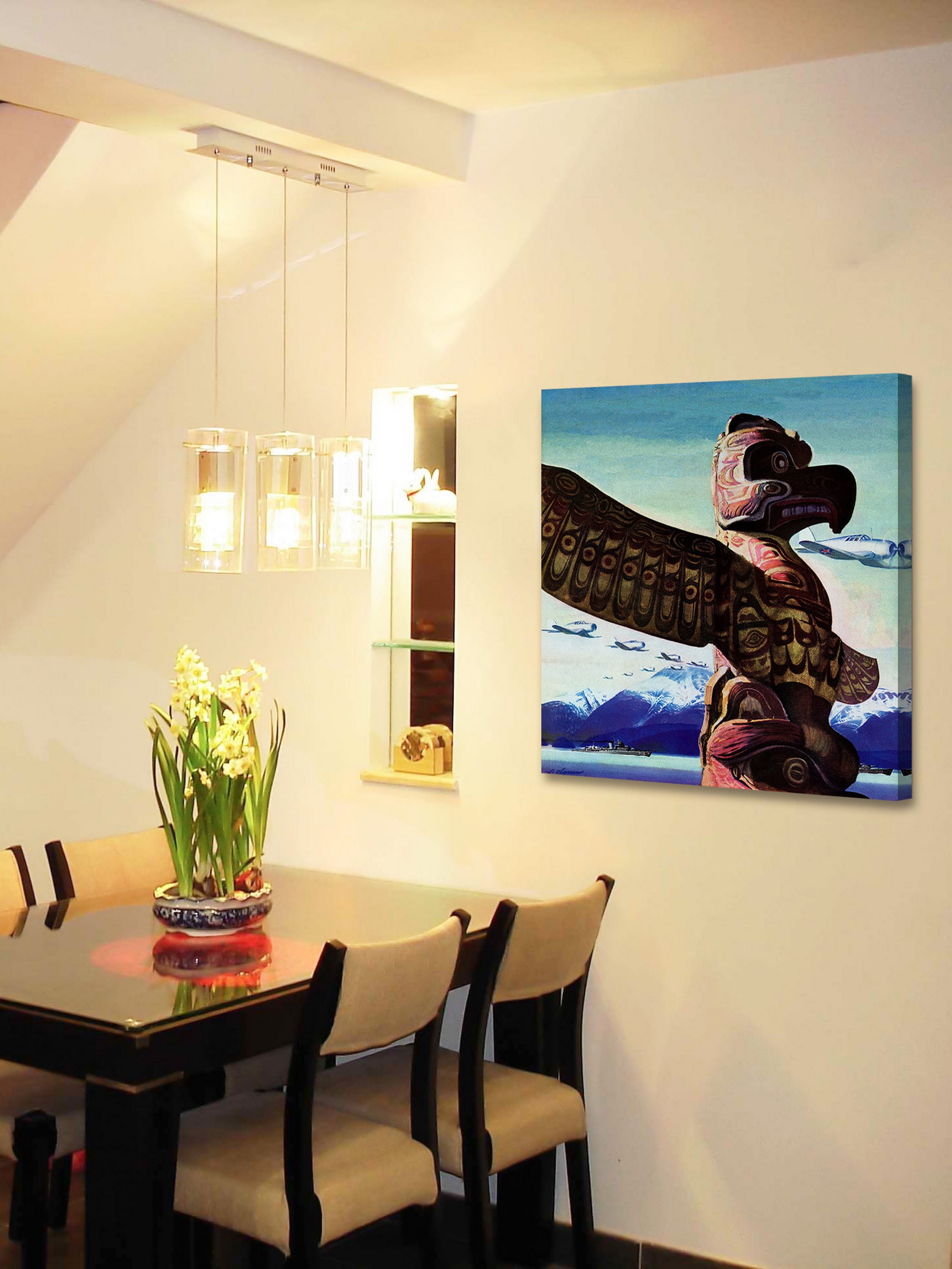 "Totem Pole" Painting Print on Wrapped Canvas