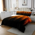 thumbnail image 2 of Gradient Bedspread Set Black Orange Ombre Abstract Bedding Set Twin,Retro Geometric Stripes Quilt Set,Boho Exotic Hippie Geometry Striped Coverlet Set Modern Room Decor, 2 of 3