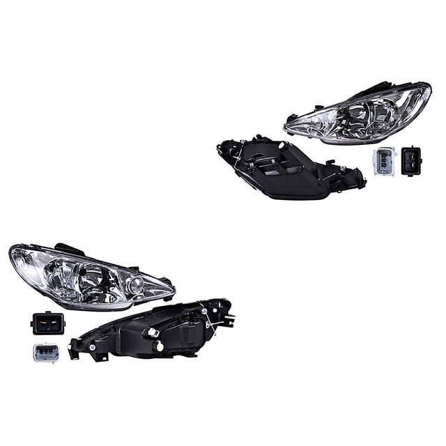 Par de Faros DEPO 206 2003 A 2009 Liso