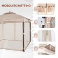 thumbnail image 4 of COOS BAY 10x12 Patio Dome Gazebo w/Mosquito Netting, Two-Tier Vented Top for Backyard Garden Lawn (Beige), 4 of 8