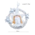 thumbnail image 2 of Muñecas Círculo Corona De Mimbre Con Alas Árbol De Navidad Colgante Creativo Adorno Colgante Para Puerta Delantera Decoración Del Hogar Speravity HA044564-02, 2 of 6