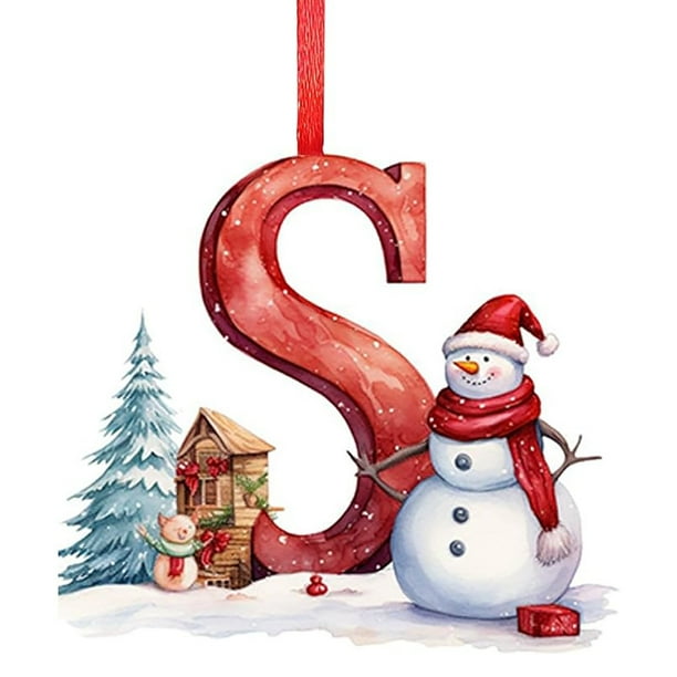 Decoraciones de Halloween, 26 letras, decoración para árbol de Navidad, colgante, adornos para árbol de Navidad, adornos navideños personalizados, decoración navideña, decoración colgante para árbol d