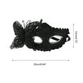 thumbnail image 2 of Unique Bargains Halloween Christmas 1 Pc 3D Butterfly Half Face Party Mask for Masquerade Party Black, 2 of 5
