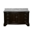 thumbnail image 2 of Katherine 60" Single Bathroom Vanity with Chocolate Cabinet and Carrara Marble Top, 2 of 6