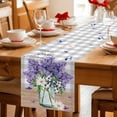thumbnail image 5 of Purple Lavender Table Runner 60 Inches Long Farmhouse Dress Scarves, Spring Butterfly Daisy Watercolor Gray Dining Tablerunner for Coffee Table/Kitchen Island/Party Décor, 13" x 60", 5 of 8