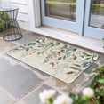 thumbnail image 2 of Green Brown Botanical Doormat Outdoor Entrance 24"x36", Farmhouse Eucalyptus Leaves Rustic Absorb Moisture Dirt Door Mats, Non-Slip Rubber Backing Floor Mats Indoor, Low-Profile Front Door Rugs, 2 of 9