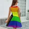 thumbnail image 6 of The Progress Pride Flag All The Colours of The Rainbow Dress Summer Street Style Dresses Female Sleeveless Printed Sundress, 6 of 7
