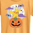 thumbnail image 3 of Pokémon  - Pikachu Pumpkin With Moon - Women's Short Sleeve Graphic T-Shirt, 3 of 6