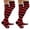 Black and Red, variant on COUVER Women Striped Over Knee Stockings, Black Hot Pink, 2 Pairs